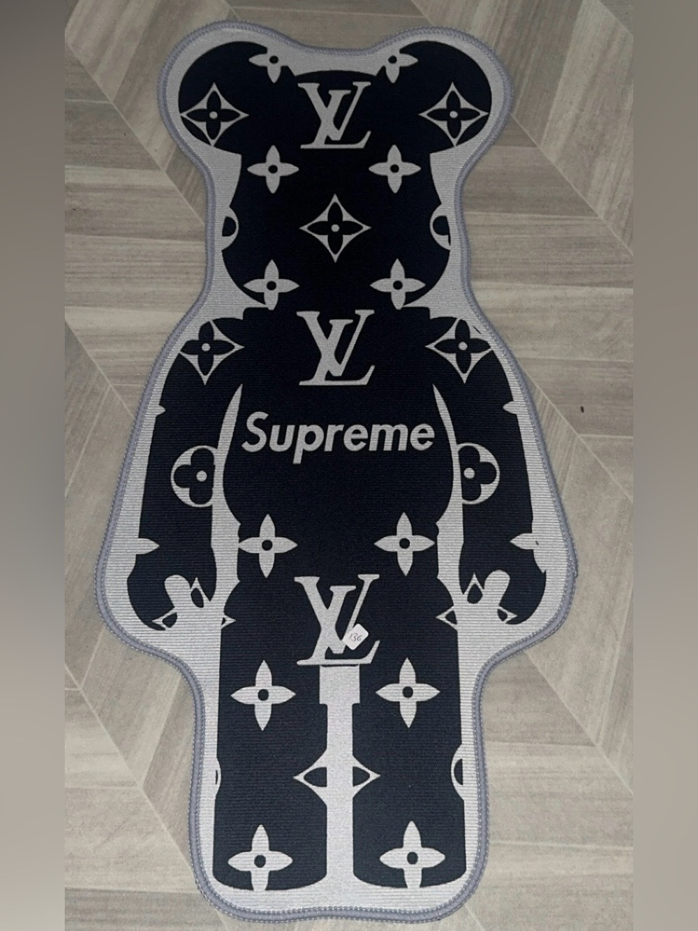 Supreme x Louis Vuitton Black & Gray Bear Rug